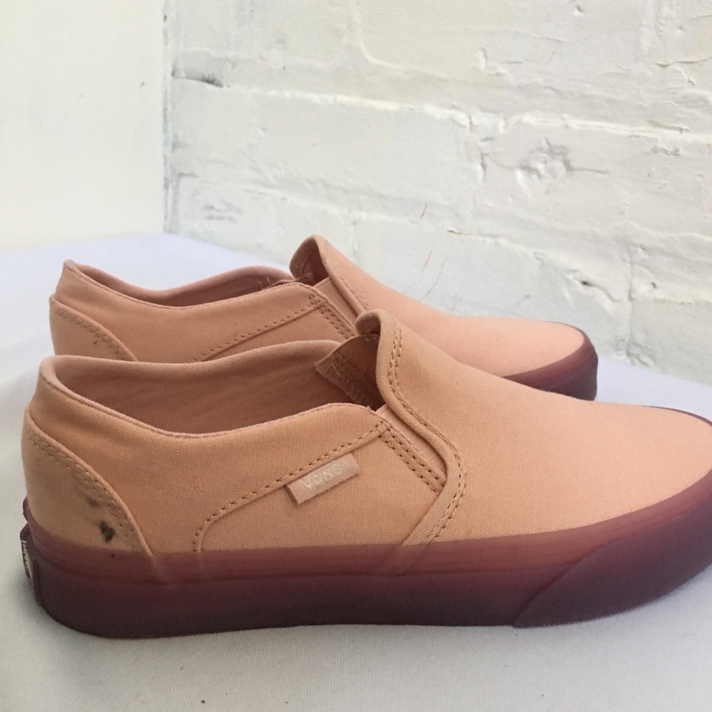 Vans Old Skool Slip On Pink Gum Sole Sneakers - Picture 4 of 6